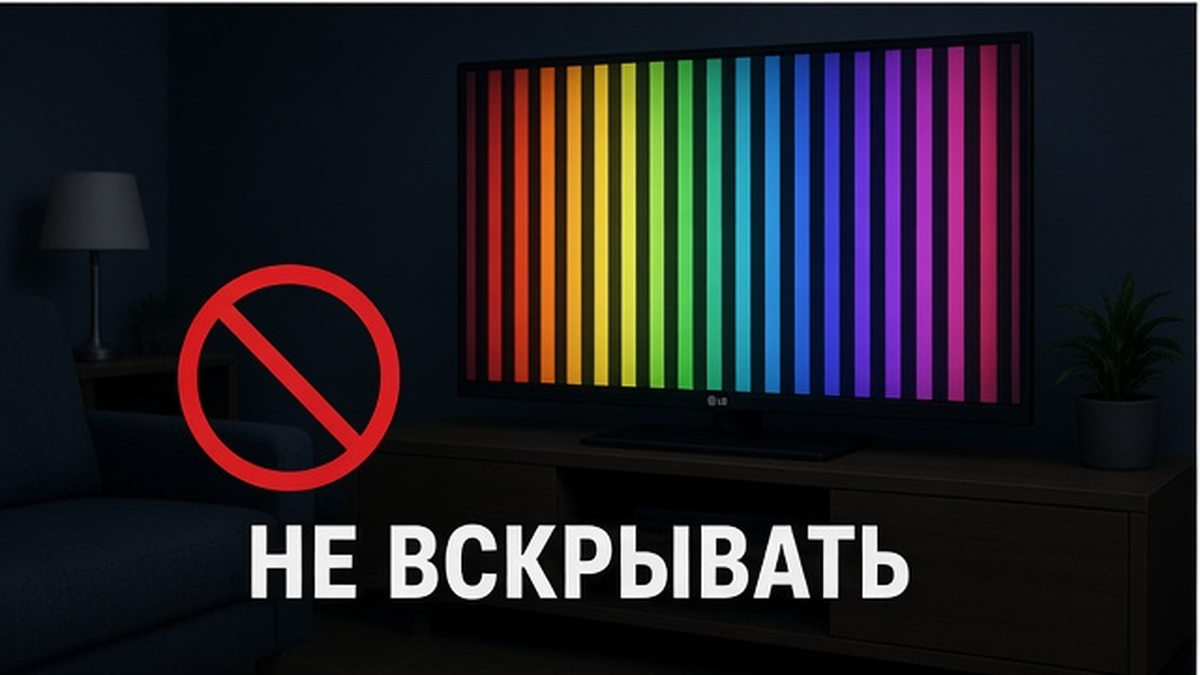 Запрет самостоятельного вскрытия ТВ LG